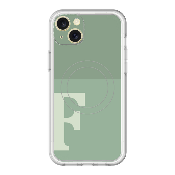 スリムプロテクションプレミアムケース with MagSafe［ オリジナル - initial two tone - F green ］