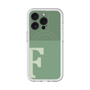 スリムプロテクションプレミアムケース with MagSafe［ オリジナル - initial two tone - F green ］
