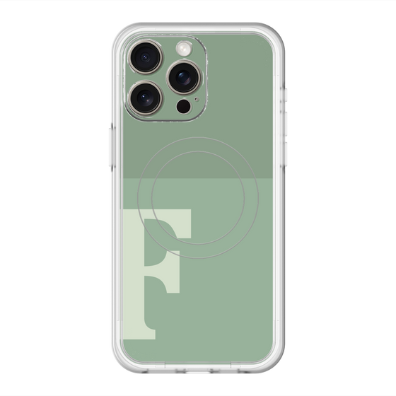 スリムプロテクションプレミアムケース with MagSafe［ オリジナル - initial two tone - F green ］