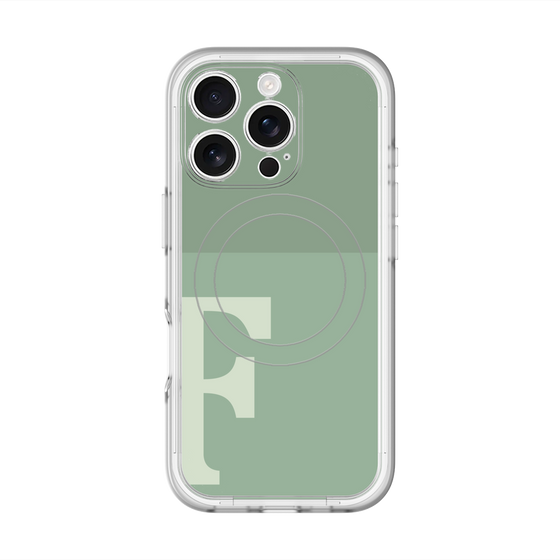 スリムプロテクションプレミアムケース with MagSafe［ オリジナル - initial two tone - F green ］