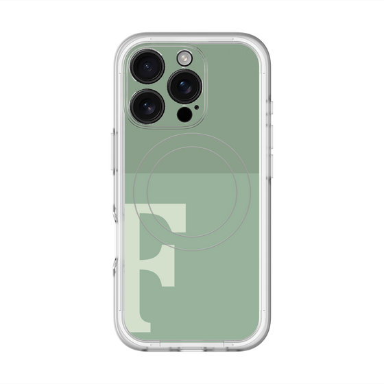 スリムプロテクションプレミアムケース with MagSafe［ オリジナル - initial two tone - F green ］