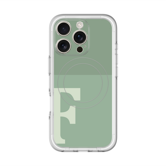 スリムプロテクションプレミアムケース with MagSafe［ オリジナル - initial two tone - F green ］