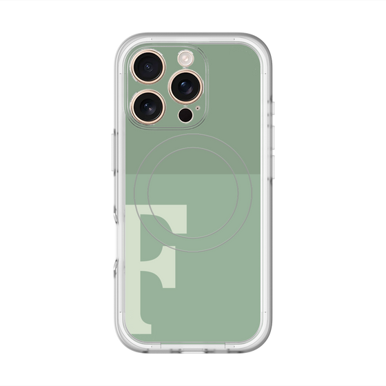 スリムプロテクションプレミアムケース with MagSafe［ オリジナル - initial two tone - F green ］