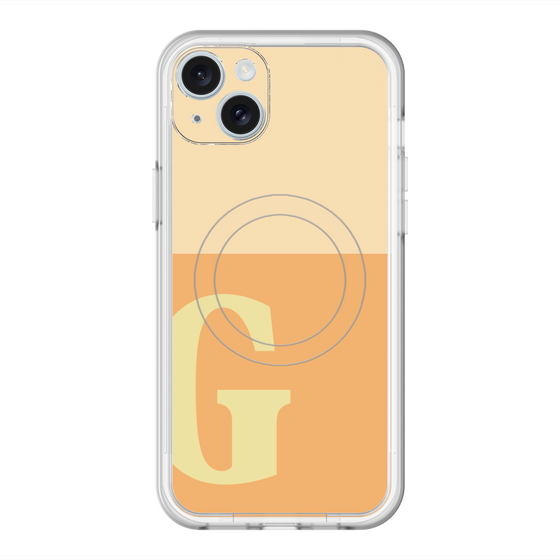スリムプロテクションプレミアムケース with MagSafe［ オリジナル - initial two tone - G orange ］