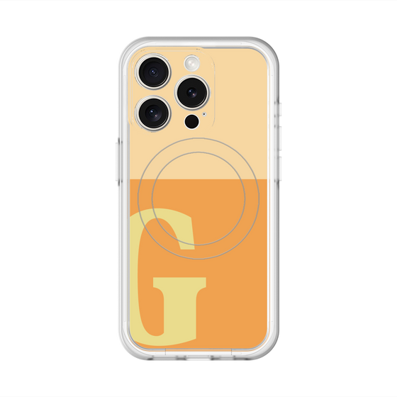 スリムプロテクションプレミアムケース with MagSafe［ オリジナル - initial two tone - G orange ］