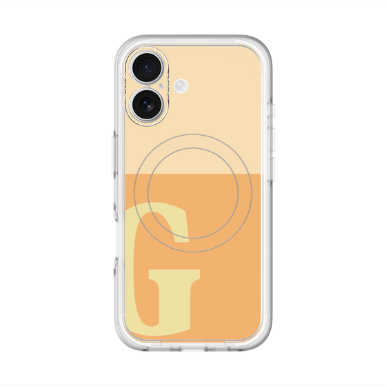 スリムプロテクションプレミアムケース with MagSafe［ オリジナル - initial two tone - G orange ］