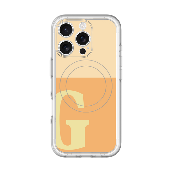 スリムプロテクションプレミアムケース with MagSafe［ オリジナル - initial two tone - G orange ］