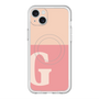 スリムプロテクションプレミアムケース with MagSafe［ オリジナル - initial two tone - G pink ］