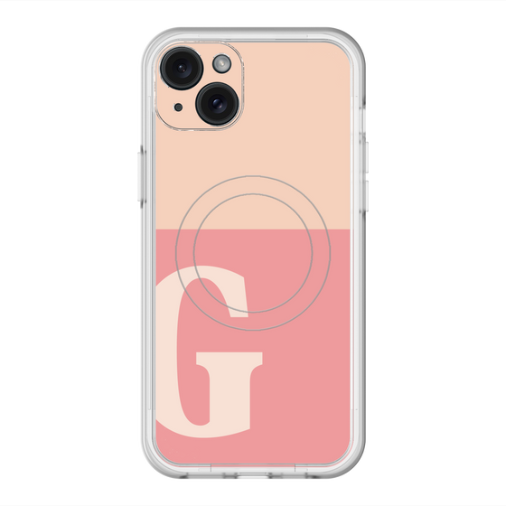 スリムプロテクションプレミアムケース with MagSafe［ オリジナル - initial two tone - G pink ］