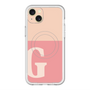 スリムプロテクションプレミアムケース with MagSafe［ オリジナル - initial two tone - G pink ］