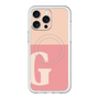 スリムプロテクションプレミアムケース with MagSafe［ オリジナル - initial two tone - G pink ］