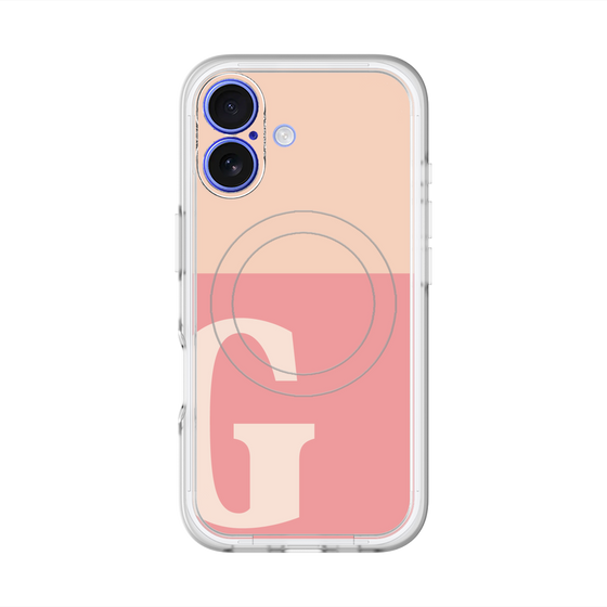 スリムプロテクションプレミアムケース with MagSafe［ オリジナル - initial two tone - G pink ］
