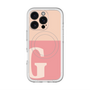 スリムプロテクションプレミアムケース with MagSafe［ オリジナル - initial two tone - G pink ］