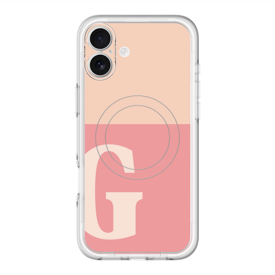 スリムプロテクションプレミアムケース with MagSafe［ オリジナル - initial two tone - G pink ］