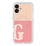 スリムプロテクションプレミアムケース with MagSafe［ オリジナル - initial two tone - G pink ］