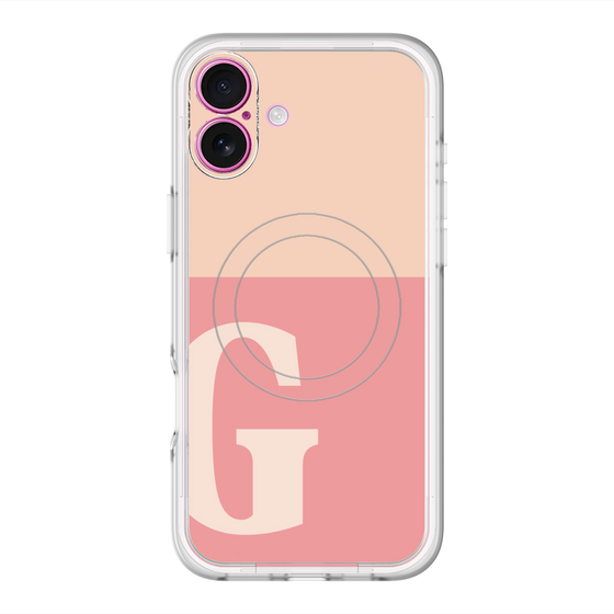 スリムプロテクションプレミアムケース with MagSafe［ オリジナル - initial two tone - G pink ］