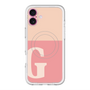 スリムプロテクションプレミアムケース with MagSafe［ オリジナル - initial two tone - G pink ］
