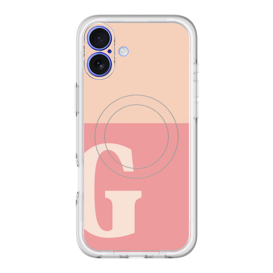 スリムプロテクションプレミアムケース with MagSafe［ オリジナル - initial two tone - G pink ］