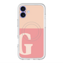 スリムプロテクションプレミアムケース with MagSafe［ オリジナル - initial two tone - G pink ］