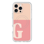 スリムプロテクションプレミアムケース with MagSafe［ オリジナル - initial two tone - G pink ］