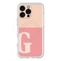スリムプロテクションプレミアムケース with MagSafe［ オリジナル - initial two tone - G pink ］