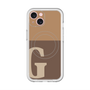 スリムプロテクションプレミアムケース with MagSafe［ オリジナル - initial two tone - G brown ］