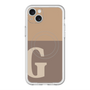 スリムプロテクションプレミアムケース with MagSafe［ オリジナル - initial two tone - G brown ］