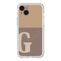 スリムプロテクションプレミアムケース with MagSafe［ オリジナル - initial two tone - G brown ］