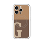 スリムプロテクションプレミアムケース with MagSafe［ オリジナル - initial two tone - G brown ］
