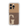 スリムプロテクションプレミアムケース with MagSafe［ オリジナル - initial two tone - G brown ］