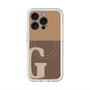 スリムプロテクションプレミアムケース with MagSafe［ オリジナル - initial two tone - G brown ］