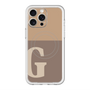 スリムプロテクションプレミアムケース with MagSafe［ オリジナル - initial two tone - G brown ］