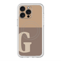 スリムプロテクションプレミアムケース with MagSafe［ オリジナル - initial two tone - G brown ］