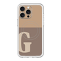 スリムプロテクションプレミアムケース with MagSafe［ オリジナル - initial two tone - G brown ］