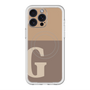 スリムプロテクションプレミアムケース with MagSafe［ オリジナル - initial two tone - G brown ］