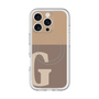 スリムプロテクションプレミアムケース with MagSafe［ オリジナル - initial two tone - G brown ］
