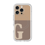 スリムプロテクションプレミアムケース with MagSafe［ オリジナル - initial two tone - G brown ］