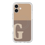 スリムプロテクションプレミアムケース with MagSafe［ オリジナル - initial two tone - G brown ］