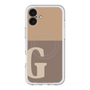 スリムプロテクションプレミアムケース with MagSafe［ オリジナル - initial two tone - G brown ］