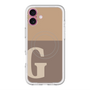 スリムプロテクションプレミアムケース with MagSafe［ オリジナル - initial two tone - G brown ］