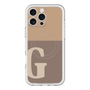 スリムプロテクションプレミアムケース with MagSafe［ オリジナル - initial two tone - G brown ］
