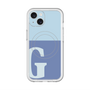 スリムプロテクションプレミアムケース with MagSafe［ オリジナル - initial two tone - G blue ］
