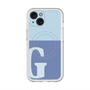 スリムプロテクションプレミアムケース with MagSafe［ オリジナル - initial two tone - G blue ］
