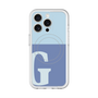 スリムプロテクションプレミアムケース with MagSafe［ オリジナル - initial two tone - G blue ］