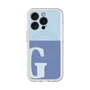 スリムプロテクションプレミアムケース with MagSafe［ オリジナル - initial two tone - G blue ］