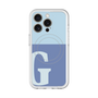 スリムプロテクションプレミアムケース with MagSafe［ オリジナル - initial two tone - G blue ］