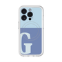スリムプロテクションプレミアムケース with MagSafe［ オリジナル - initial two tone - G blue ］