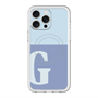 スリムプロテクションプレミアムケース with MagSafe［ オリジナル - initial two tone - G blue ］