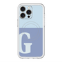 スリムプロテクションプレミアムケース with MagSafe［ オリジナル - initial two tone - G blue ］