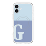スリムプロテクションプレミアムケース with MagSafe［ オリジナル - initial two tone - G blue ］